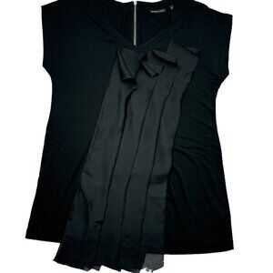 New York & Company Top With Ruffle Chiffon Detail Zip-Up Back Women's Size XS